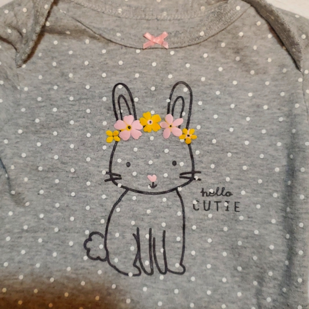 Nanette Lepore/Carters Spring Bundle: Mint Sleeveless Top and Bunny Long Sleeve - Picture 4 of 11